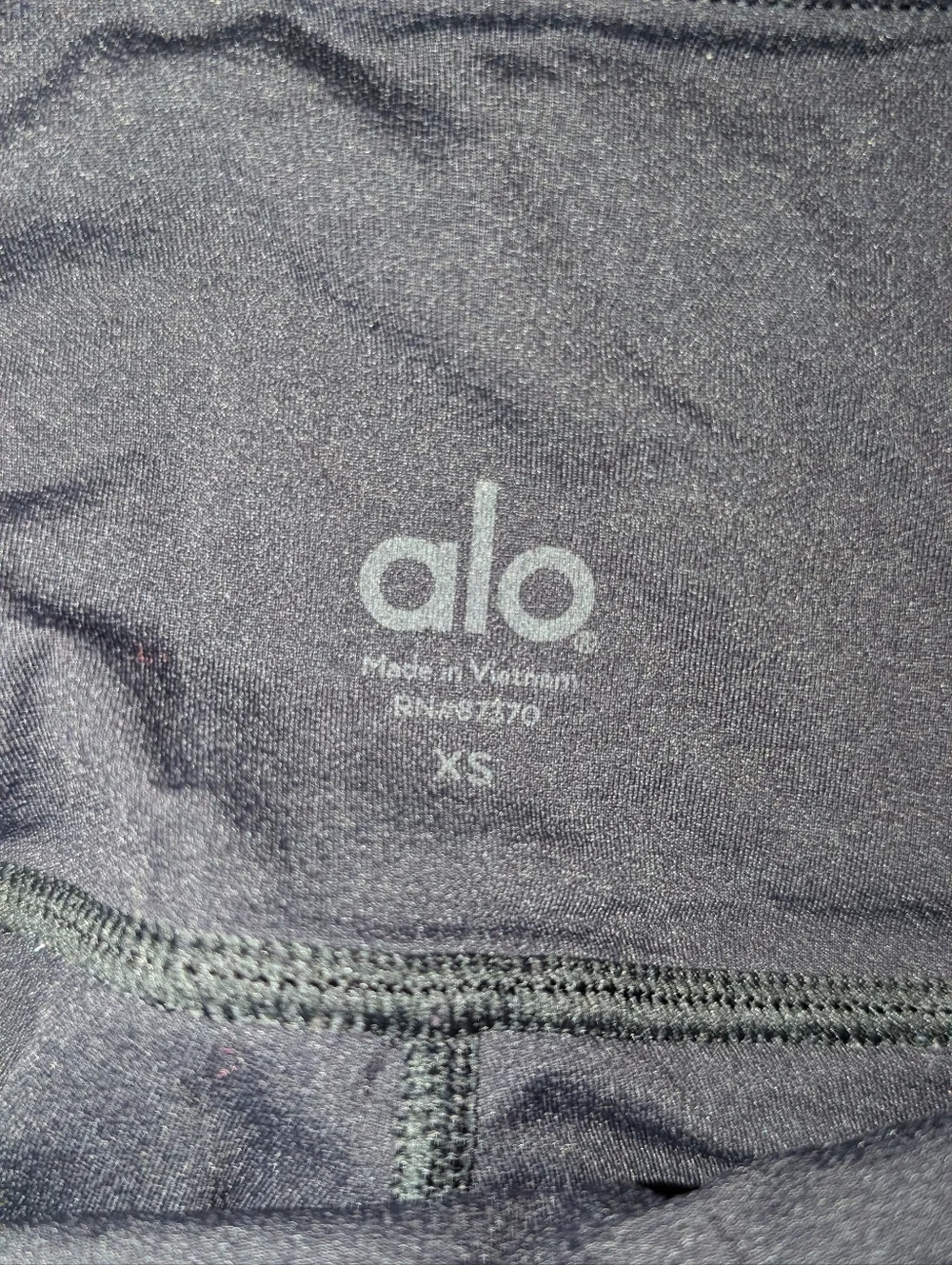 Alo Mid Rise Full Length Leggings Black Silver Sparkly